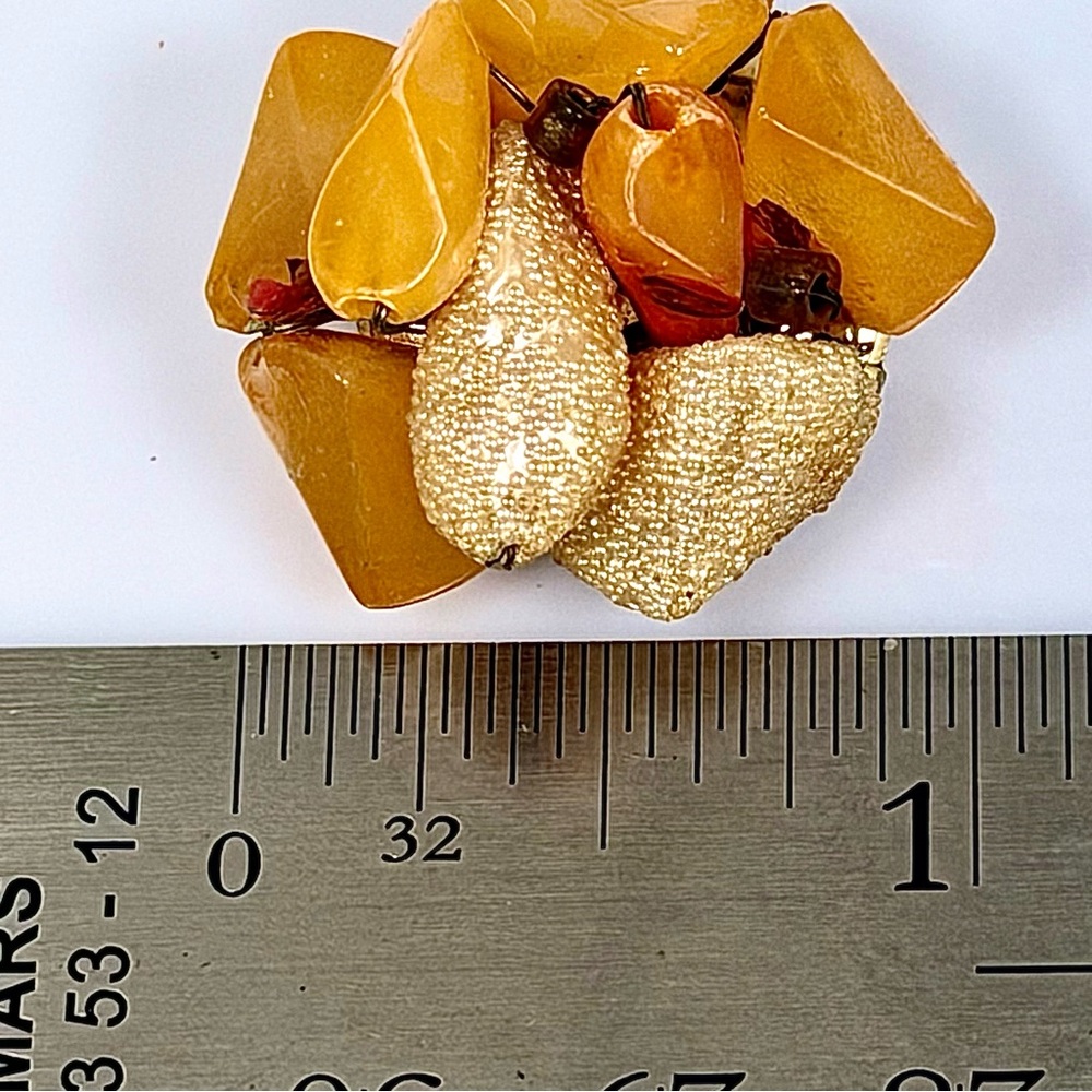 Source Unknown Orange Cluster Earrings - image 3